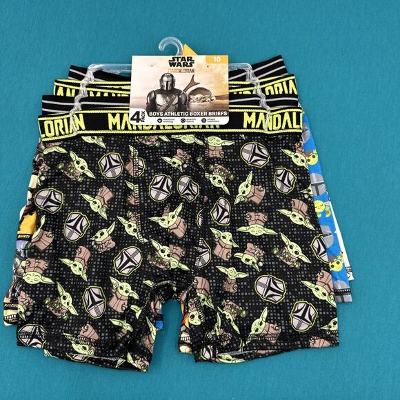 Star Wars The Mandalorian Boys 4 Pack Boxer Briefs Size L (10) New - Picture 1 of 6